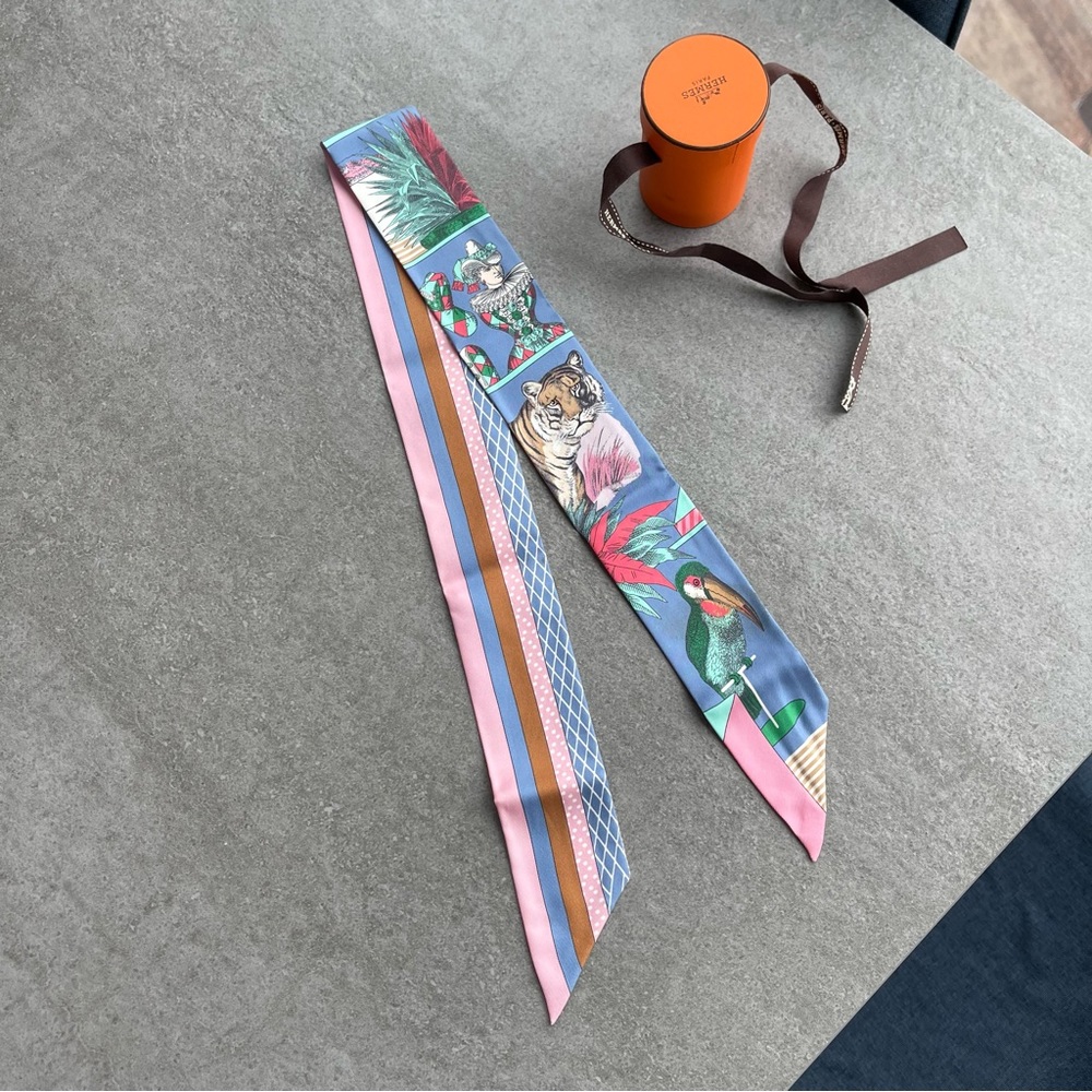 Hermes silk twilly scarf